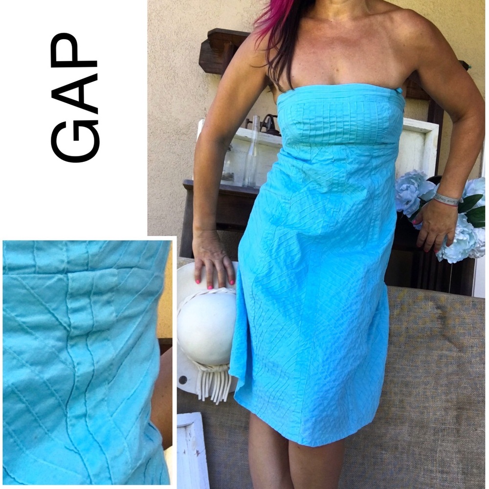 TOPSTICHED Gap Fit & Flare Strapless Midi Dress